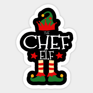 Chef Elf Matching Family Group Christmas Party Pajamas Sticker